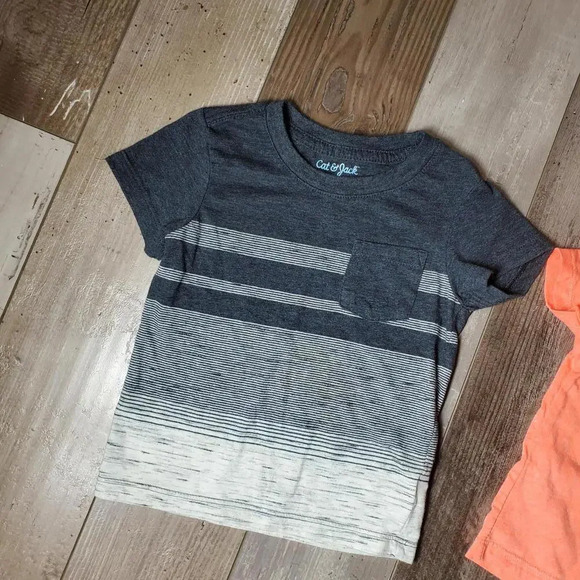 Toddler Boy Casual Cotton T-Shirt Bundle Size 12m 2 pc Summer - Picture 2 of 11